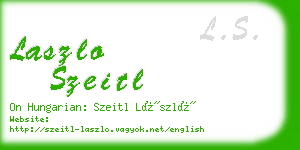 laszlo szeitl business card
